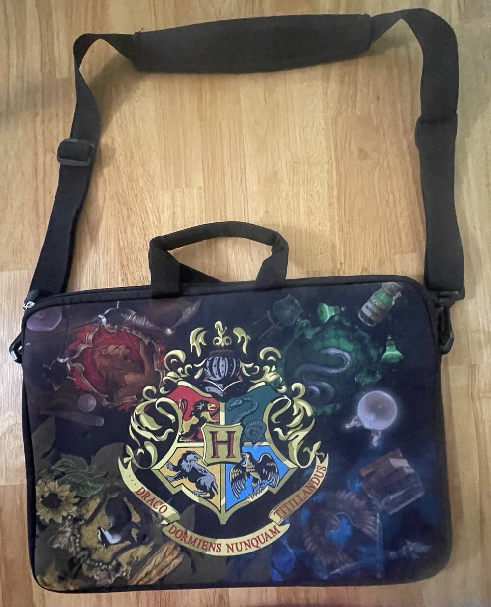 Harry Potter Hogwarts Houses Laptop Messenger Bag 15" Shoulder Strap Case Sleeve